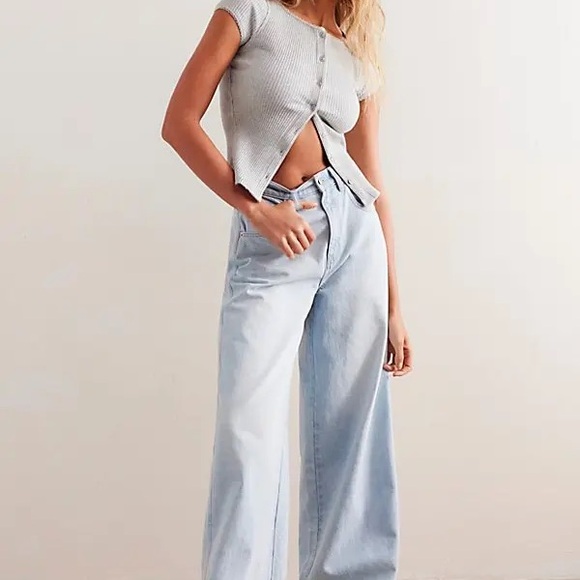 We The Free Denim - We The Free Light Blue Flare Jeans